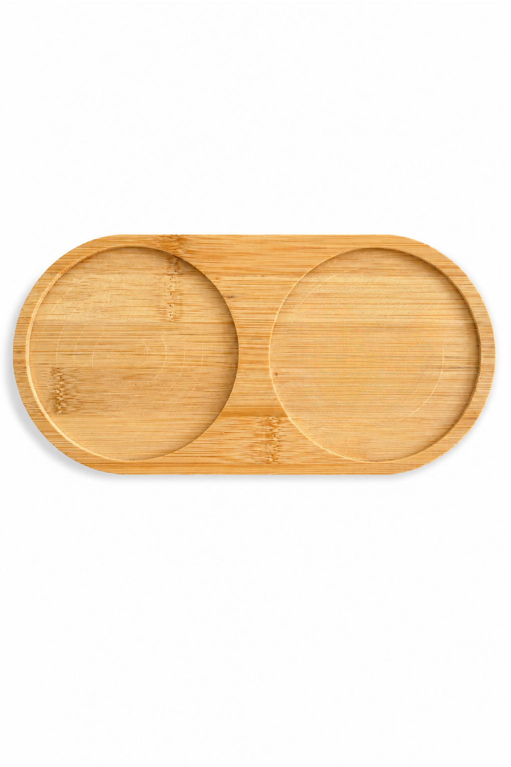 Kişiye Özel Yazılı Bambu Kahve Sunum Tabağı - Oval