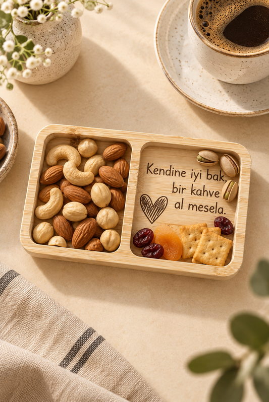 "Kendine İyi Bak, Bir Kahve Al Mesela" Bambu Çerezlik