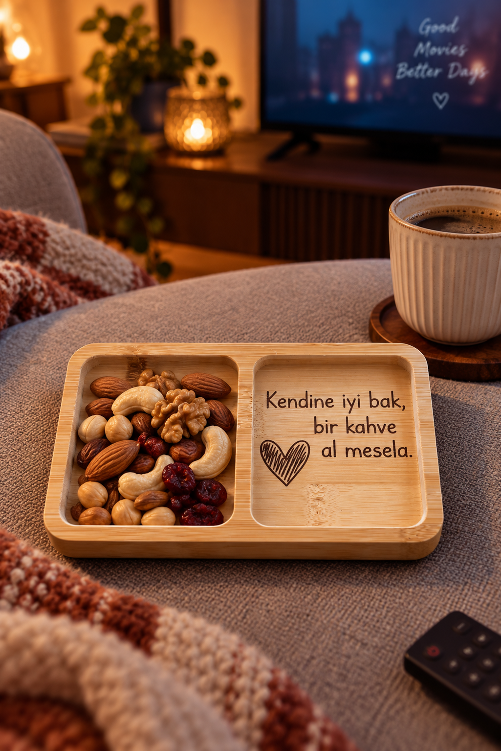 "Kendine İyi Bak, Bir Kahve Al Mesela" Bambu Çerezlik