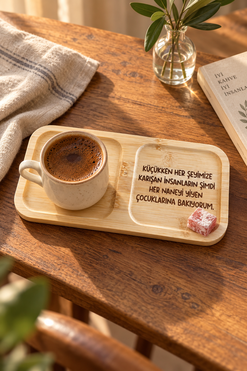 "Küçükken Her Şeyimize Karışanlar" Kahve Sunum Tabağı