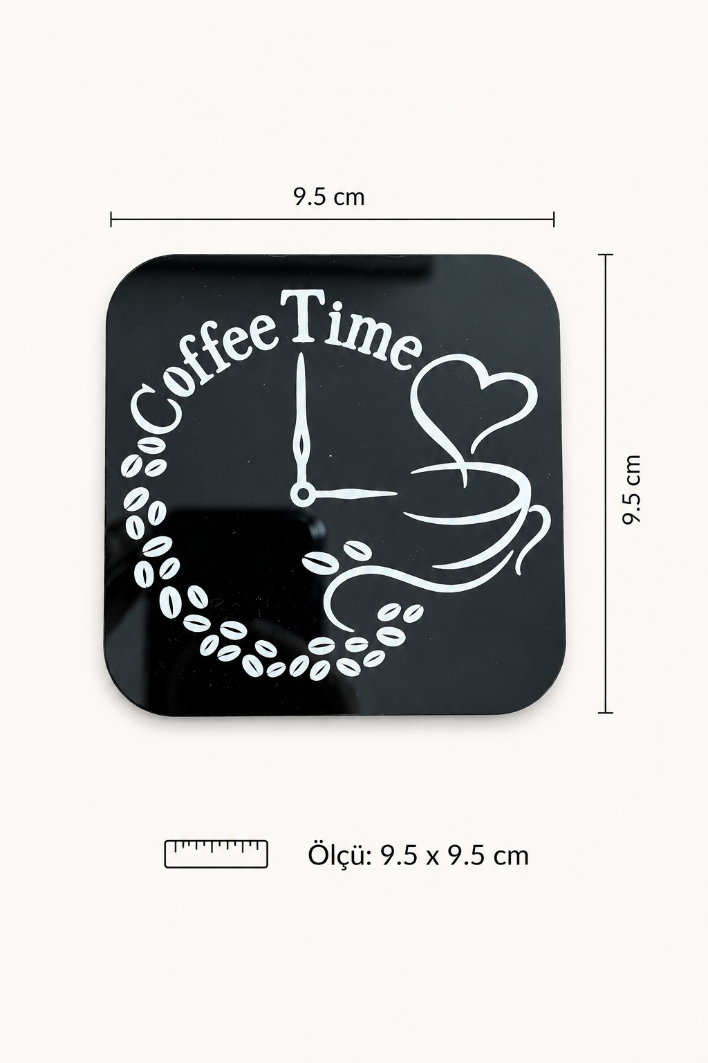 Coffee Time Kahve Temalı Bardak Altlığı