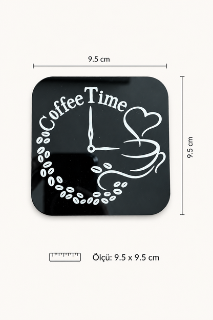 Coffee Time Kahve Temalı Bardak Altlığı