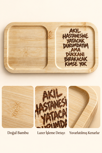 "Akıl Hastanesine Yatacak Durumdayım" Kahve Sunum Tabağı